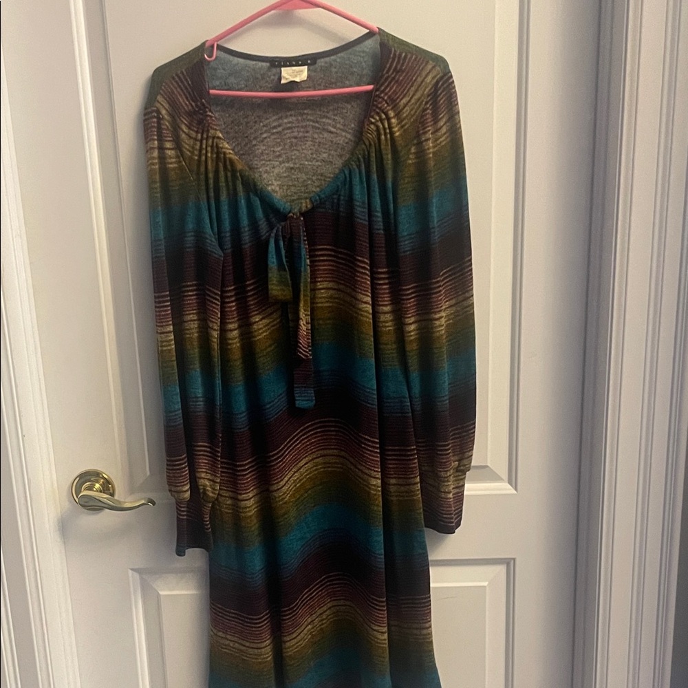 Tiana B. Multicolor Long Sleeve Dress